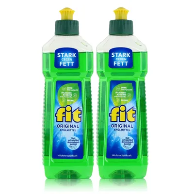 Produktbild von fit Original Spülmittel 500ml - Stark gegen Fett (2er Pack)