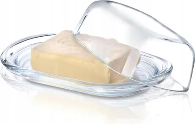 Produktbild von Butterdose - Butterbehälter - Glas - Mit Deckel - Lebensmittelecht FCM