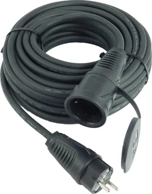 Produktbild von NWP Schuko Verlängerungskabel 15m Gummikabel - 3x1,5mm² H07RN-F - IP54 - Stromkabel für Baustelle, Garten, Industrie, Märkte, Außenbereich