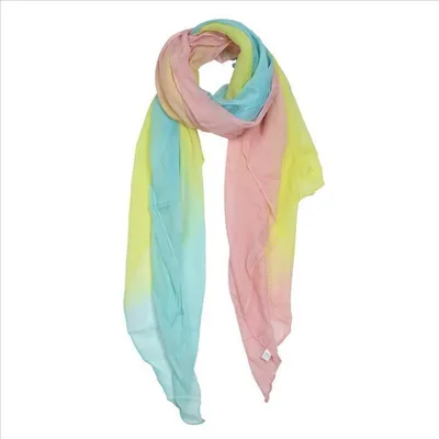 Produktbild von Glamexx24 Farbverlauft Damen Schal Halstuch Frau Kopftuch Unifarbe Schlauchschal Stola für Frühling Sommer Ganzjährig-Farbe: Regenbogen 8