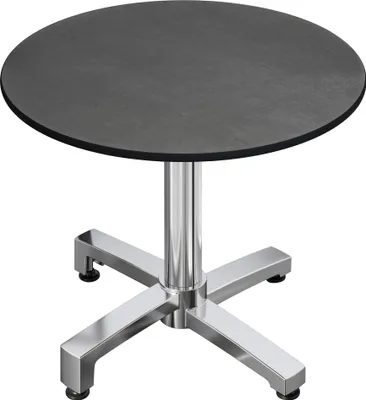 Produktbild von CPBC | HPL Bistro Tisch | Ø:H 60 x 78 cm | Anthrazit / Aluminium | Zusatzgewicht | Rund | Bistrotisch Gastro Tisch