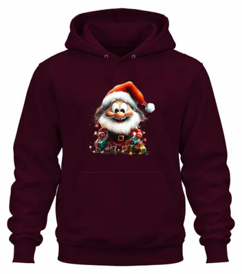 Zdjęcie produktu dla Bluza z kapturem uni w stylu retro, bordowy, XL