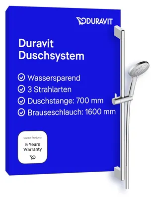 Produktbild von Duravit Universal Duschset, Duschkopf mit 3 Strahlarten (Rain, IntenseRain, Soft