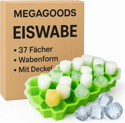 Obrázek produktu pro Forma na kostky ledu 37 přihrádek forma na voštiny s víkem Bez BPA CZ.