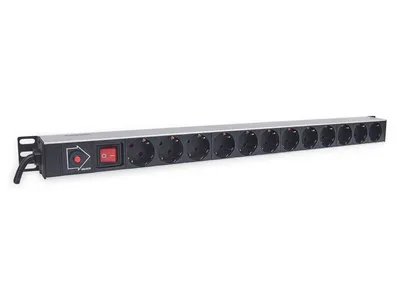Zdjęcie produktu dla Intellinet 714044, 1U, Pozioma, Aluminium, Czarny, 12 x gniazdo sieciowe, Typu F