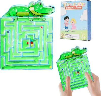 Produktbild von Montessori Sortierspiel für Kinder, Motorik Lernspielzeug, Pädagogisches Reisespielzeug, 3-5 Jahre (Krokodil)