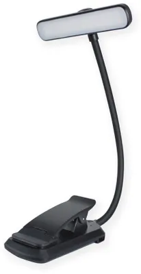 Produktbild von Leeslamp mit USB-C Ladefunktion, 24 LED, 3 Farbtemperatur-Modi, 360° Befestigung, kein Stichflächen, ideal fürs Lesen vor dem Schlafengehen.