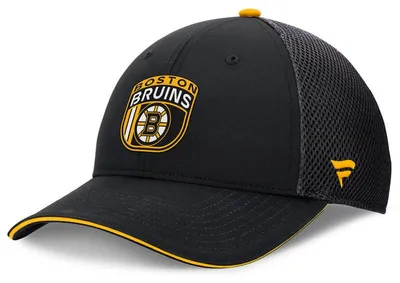 Produktbild von NHL-Kappe Boston Bruins, Fanatics Authentic Pro Draft 2024, Trucker-Modell, Schwarz