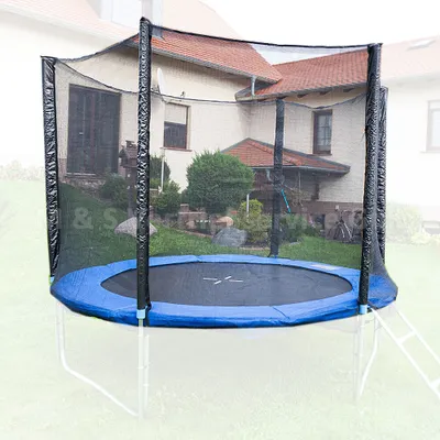 Produktbild von Trampolin-King Sicherheitsnetz für 183cm Trampolin mit 6 Einschüben für Netzpfosten 165cm hoch MS-12565