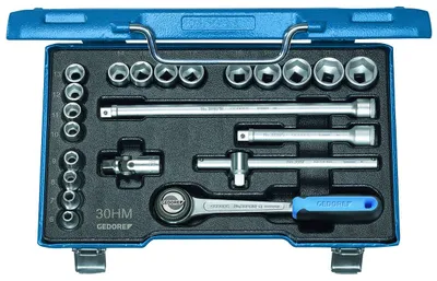 Produktbild von GEDORE 30 HMU-3 Steckschlüssel-Satz 3/8" 22-teilig 6-kant 6-22 mm, 6238300