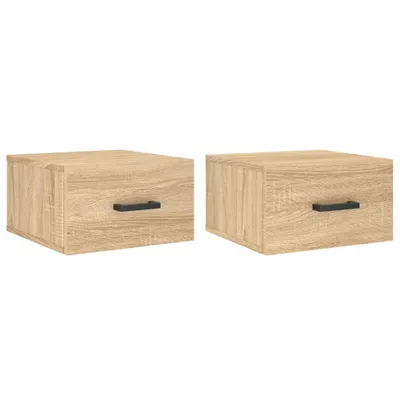 Produktbild von Wand-Nachttische 2 Stk. Sonoma-Eiche 35x35x20 cm