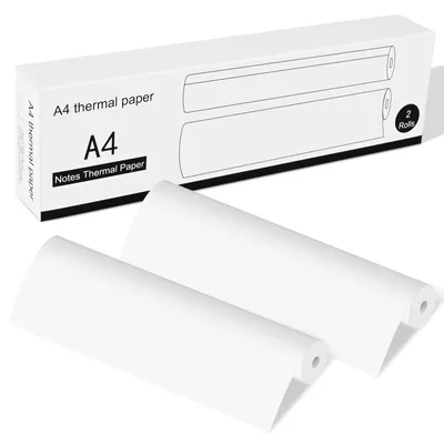Immagine prodotto di Carta termica A4 ad asciugatura rapida per stampanti - Carta per stampanti senza inchiostro (50 fogli)