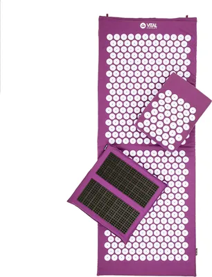 Produktbild von VITAL Akupressurmatte XL Deluxe-Set SPIKY aubergine