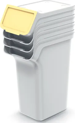 Image de nabbi Poubelle pour déchets triés (4 pcs) NPW25S4 25 l - cendres