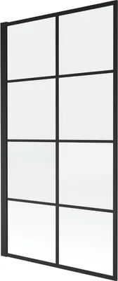 Produktbild von Mexen Alex Duschwand 1-flügelig 70 x 140 cm, schwarzes Gitter fix - 893-070-000-70-77