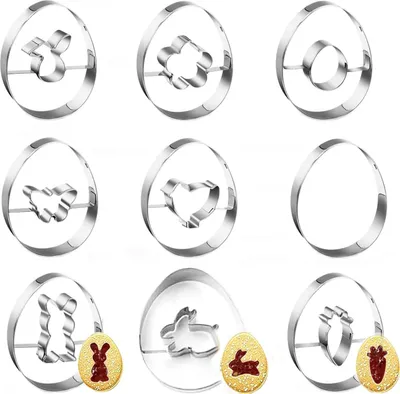 Produktbild von Ausstechformen Ostern, 9 Stück Ausstecher Ostern Set, Plätzchen Ausstecher Ostern, Ideales Ostergeschenk & Osterplätzchen für Backen