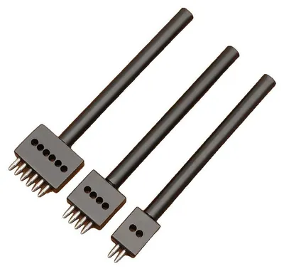 Produktbild von Lederlocher-Werkzeugsatz, Stahlkonstruktion, vielseitig für DIY-Projekte, 4mm Schwarz
