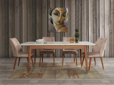 Image de Table de salle à manger Style moderne Design Table en bois Meubles de luxe Tables