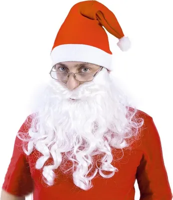 Produktbild von Weißer Bart mit Gummizug für den Weihnachtsmann, Nikolaus, Santa Claus