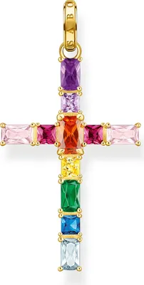 Produktbild von Thomas Sabo Anhänger Damen Kreuz Rainbow Heritage Vergoldet PE939‑996‑7