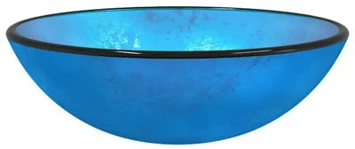 Produktbild von vidaXL Waschbecken Hartglas 42x14 cm Blau