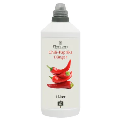 Produktbild von Floravera Premium Chili-Paprika Flüssigdünger 1 Liter Dünger Paprikadünger Chilidünger