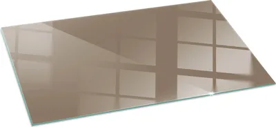 Produktbild von Funkenschutzplatte – Glasbodenplatte für Kaminofen – Kaminunterlage aus Glas – 100x50 cm – Feuerfeste Ofenbodenplatte – Hitzebeständige Schutzplatte für Kamin – Transparente Bodenschutz Glasplatte – Farbe Braun