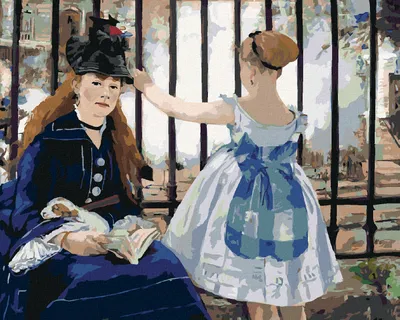 Produktbild von Zuty - Malen nach Zahlen - DIE EISENBAHN (ÉDOUARD MANET), 40x50 cm, mit Keilrahmen (bereits gespannt)