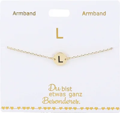 Produktbild von Vergoldets Namensarmband mit Buchstabe L