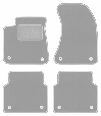 Image de Tapis de sol en moquette pour Audi A8 D4 2009-2017 (berline) – jeu 4 pièces, gris, sur mesure – Wielganizator OSLO