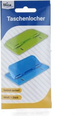 Produktbild von Taschenlocher - grün oder blau - 1 Stück