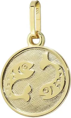 Produktbild von Fische Sternzeichen 333 8 Karat Gelbgold 12mm Kettenanhänger Horoskop Zodiak