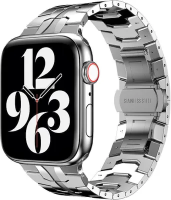 Produktbild von Strap-it Apple Watch Stahl Ironband (Silber)