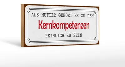 Produktbild von Holzschild Spruch 27x10cm als Mutter gehört es zu den
