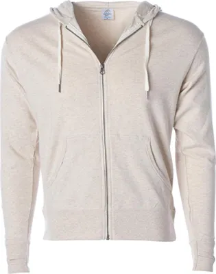 Produktbild von Independent PRM90HTZ | Damen Midweight French Terry Zip Hood - Farbe: Oatmeal Heather - Größe: M