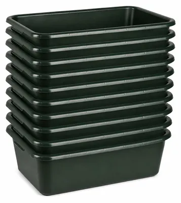 Produktbild von Wildwanne 65 Liter 10er Set XL Futterwanne Grün Lebensmittelecht Robust