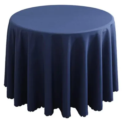 Obrázek produktu pro Obdélníková ubrus, tmavě modrá, polyester, průměr 220 cm