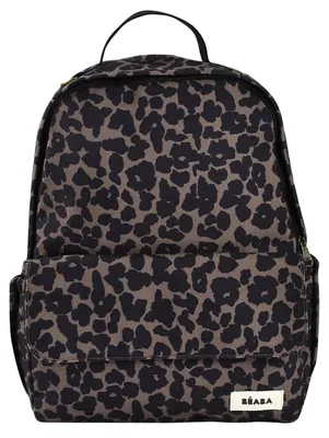 Image de BÉABA Sac à langer Baby Tokyo 21L – Sac à langer unisexe pour maman et papa, 9 compartiments, sac isotherme, système de fixation pour poussette, matelas à langer rembourré – Motifs léopard