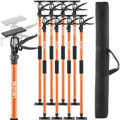 Obrázek produktu pro VEVOR Jednoramenná podpěra, 8 ks, stropní podpěra 116–290 cm, teleskopická podpěra z oceli, montážní podpěra s nosností až 70 kg pro instalaci skříní, zvedání sádrokartonových stěn, nosné tyče
