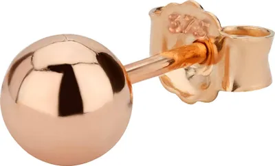 Produktbild von Single 5mm Kugel Ohrstecker 375 Rotgold Ohrschmuck Ohrringe Kugelstecker 5572