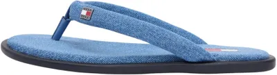 Produktbild von Tommy Jeans Damen Flip Flops Padded Denim aus Baumwolle, Blau (Denim), 39