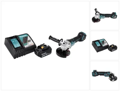 Produktbild von Makita DGA 517 RT1 Akku Winkelschleifer 18 V 125 mm Brushless + 1x Akku 5,0 Ah + Ladegerät
