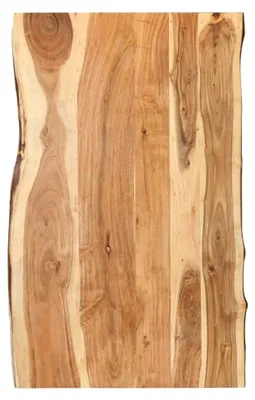 Produktbild von Tischplatte mit Baumkante aus massivem Akazienholz 100x(50-60)x3,8 cm