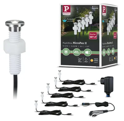 Obrázek produktu pro Paulmann Plug & Shine LED Bodeneinbauleuchte MicroPen II Basisset
