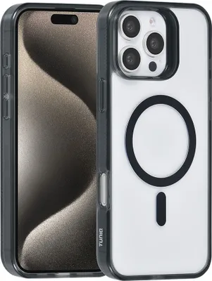 Produktbild von TUNIQ iPhone 16 Pro Max Back cover case - Magsafe silicone - Black