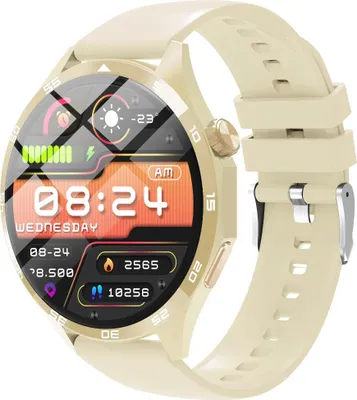 Image de INF Montre Connectée Multifonction avec Bluetooth, Moniteur Fréquence Cardiaque Or