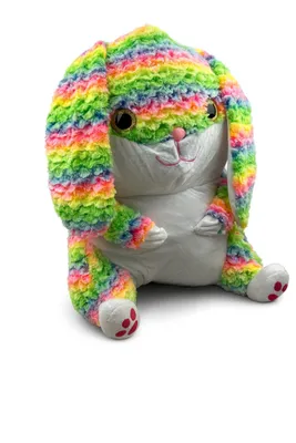Produktbild von Plüschtier Hase 50 cm bunt – Weiches Kuscheltier, großes Stofftier