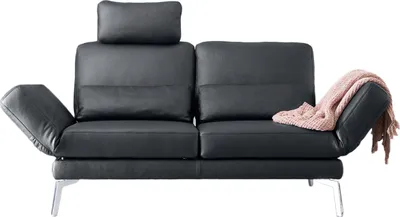 Produktbild von KAWOLA Sofa HURRICANE 2-Sitzer Leder schwarz