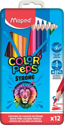 Immagine prodotto di Matita colorata triangolare Maped COLOR'PEPS STRONG 18 astuccio in metallo