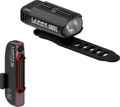 Obrázek produktu pro Lezyne Hecto Drive 500XL / Stick Pair, Zadní + přední světlo (sada), Černá, Červená, LED, 500 lm, 500 lm, 30 lm